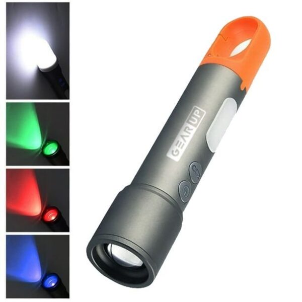 GearUP K57 Multifunctional Rechargeable Torch, Flashlight Zoomable LED Flashlight - Image 2